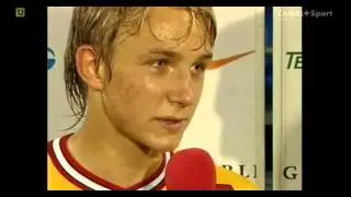 Pierwszy wywiad J. Rzeźniczaka, Wisła - Widzew 2004