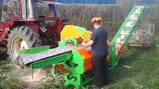 Amazing Automatic Firewood Processing Techniques You Need to See, Powerful Wood Splitter Working