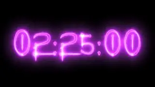 Purple vampire neon timer 155 minutes (stopwatch)