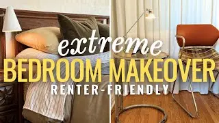 EXTREME Bedroom Makeover ONLY Using Thrifted Decor & EASY DIY Renter Friendly Ideas!