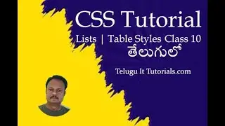 CSS tutorial for beginners | CSScourse | CSSforbeginners in Telugu | CSStutorialinTelugu -10