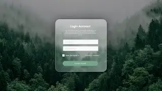 Log in Page UI Design | Transparent Blur Effect in Photoshop