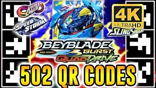 ALL 502 QR CODES BEYBLADE BURST QUAD DRIVE APP IN 4K! Beyblade Burst QR Codes