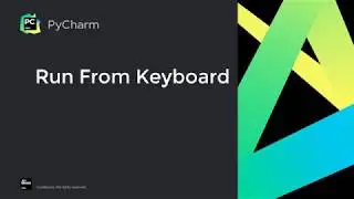 How to run your project from the keyboard in PyCharm