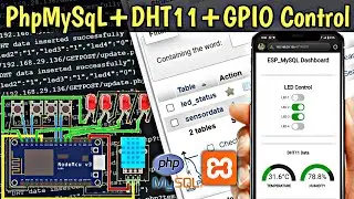 PHP MySQL Dashboard for LEDs & DHT | ESP32/ESP8266 Project