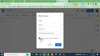 How to see a Word count in a Google Doc.