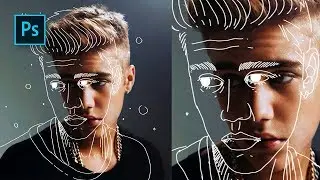 How to Create Outline Portrait Effect in Photoshop - #Photoshop Tutorials