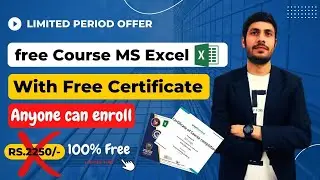 FREE Certification Courses | Microsoft Excel | Free MS Office Course with Free Certificate | Student