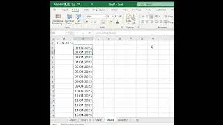 2 Methods to Generate Sequential dates in Excel #shortfeed #excel #shorts