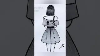 BTS drawing #shorts #bts #btsarmy #btsarmydrawing