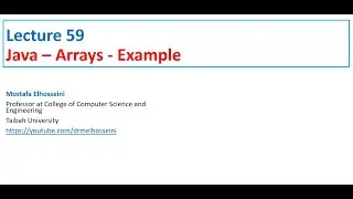 Lecture 59 Java | Array [ Example - Reverse an Array ] بالعربي