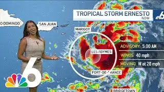 Tropical Storm Ernesto drenches northeast Caribbean and takes aim at Puerto Rico