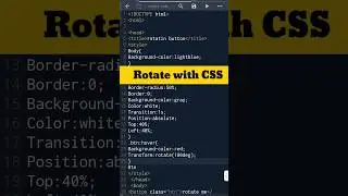 Rotation with html and css | CSS full course| CSS trick CSS animation #shortsfeed #shorts #css