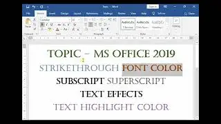 Learn subscript superscript in word | strikethrough | text effects | text highlight color