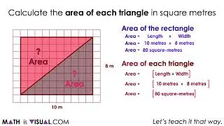 Visualizing The Area of a Triangle Formula | Emerging Area of a Triangle From Area of a Rectangle