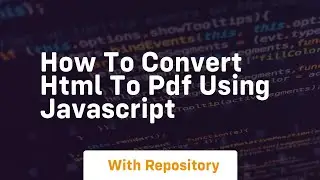 how to convert html to pdf using javascript