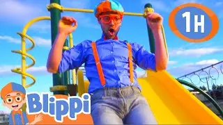 Blippi Visits an Outdoor Playground! | 1 HOUR OF BLIPPI TOYS! | Educational Videos for Kids