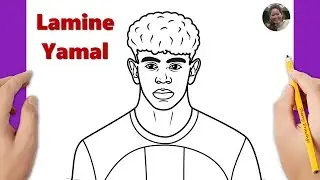 How to draw Lamine Yamal from Spain | Lamine Yamal Barcelona FC player