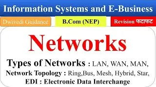 6| Networks, Types of Networks, Network topology, EDI, Information Systems and E Business bcom