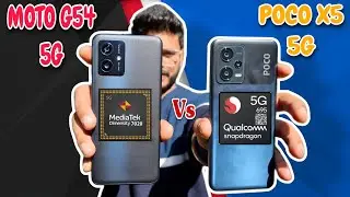 Moto G54 5G Vs Poco X5 5G Full Comparison 🔥💯  Dimensity 7020 Vs Snapdragon 695 🔥💯