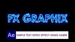 Simple Text Intro Effect using Saber in Aftereffect | #Shorts