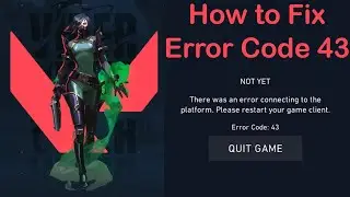 Valorant Error 43 - There was an error connecting to the platform | 4 Solutions