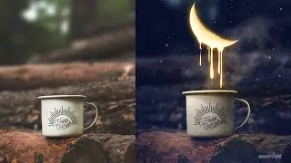 Melting Moon Effect Photo Manipulation Tutorial