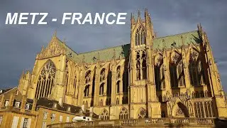 Surprising Metz in France with amazing Gothic Cathedral  - Moselle - Lorraine - Metz vidéo de voyage