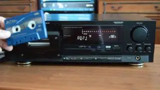 Denon dr-70 кассетная дека воспроизведение.