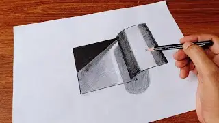 Easy drawing on paper - 3d drawing for beginners