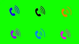 New 6 color phone calling animation video footage on green background