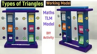 types of triangle maths working model - types of triangle working model - maths thm model - diy