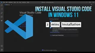 Install visual studio code in 2 Minutes | Windows | English