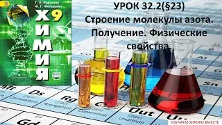 Строение молекулы азота  Получение Физические свойства/химия 9