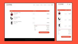 How To Make Shopping Cart Page On eCommerce Website | E-commerce Web Design Using HTML CSS