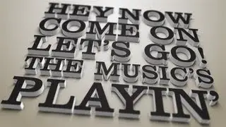 Kinetic Typography 3D Lyrics - After Effects Project v2