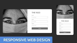 Responsive Web Design in HTML / CSS | Signup Page Design | HTML Tutorial Hindi Time Lapse