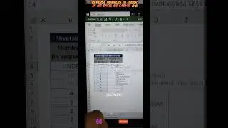 CONVERT NUMBERS TO REVERSE NUMBERS SEQUENCE IN EXCEL #shorts #viral #trending #teachmeak