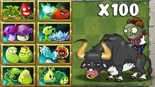 Random 30 Pair Team Plants vs 100 Rodeo Legend Zombies - Who Will Win? - PvZ 2 Challenge