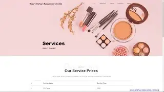 online beauty parlor website in php