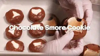 [노오븐 베이킹] 초코스모어쿠키 만들기 | s'mores cookie recipe | 에어프라이어 쿠키 레시피 | 홈베이킹 | ASMR