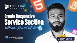 Create Responsive Service Section with HTML, CSS & Bootstrap