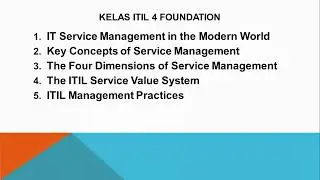 Kelas ITIL 4 Foundation