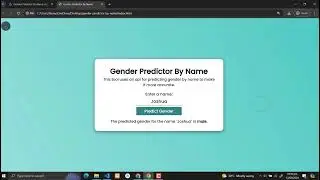 Gender Predictor By Name Using HTML, CSS and JavaScript with Source Code