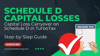 TurboTax 2022 Form 1040 - Capital Loss Carryovers on Schedule D