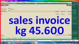 sales invoice in tally erp 9 | how to create sale invoice in tally erp 9| sales invoice kaise banaye