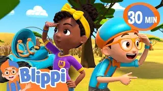 Road Trip To The East African Savanna | Blippi & Meekah Podcast | Blippi Wonders Educational Videos