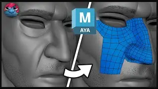 How to use Quadraw for retopology in Maya 2023 - Quick tutorial