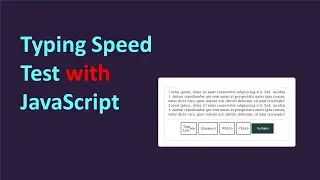 Typing Speed Test with JavaScript