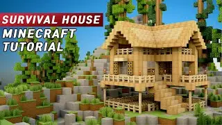 How to Build a House in Minecraft - Starter House Tutorial / easy minecraft / #16